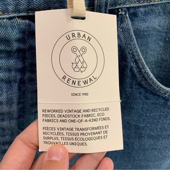 NWT Urban Renewal Upcycled Lee Vintage Denim Cut Off Shorts 1 Of A Kind - Picture 3 of 8